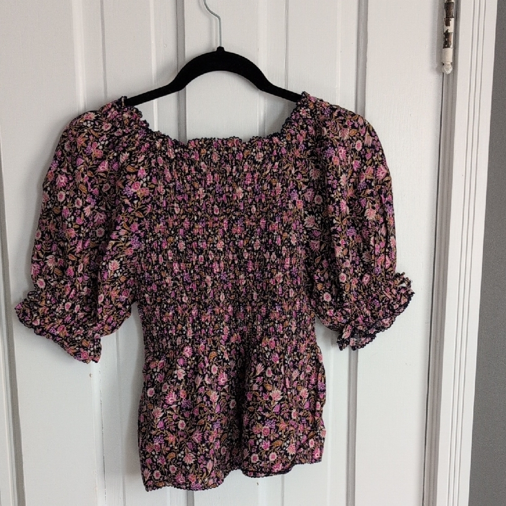 Floral Puff Sleeve Top XS - Picture 5 of 8